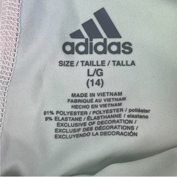 Adidas Girls AEROREADY Tie Dye Bike Shorts L (14) NWT - Picture 2 of 5